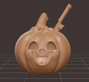 Pumpkin with a knife 2