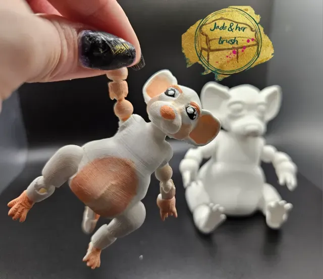 Mini flexi pets, Forest the Rat ball jointed toy — Фото 2 из 9