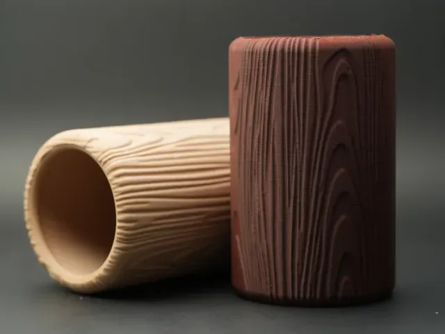 Wood Grain Pen Holder – Faux Wood Desk Organizer — Image 4 of 5