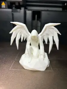 Dark Angel Guardian – Low Poly Fantasy Statue 3D