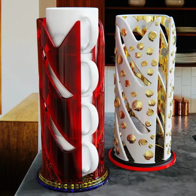 Coffee & Tea Cup & Mug Stacker Universal Fit 4 Elegant Models — Image 7 of 9