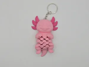 Cute Mesh Axolotl Keychain