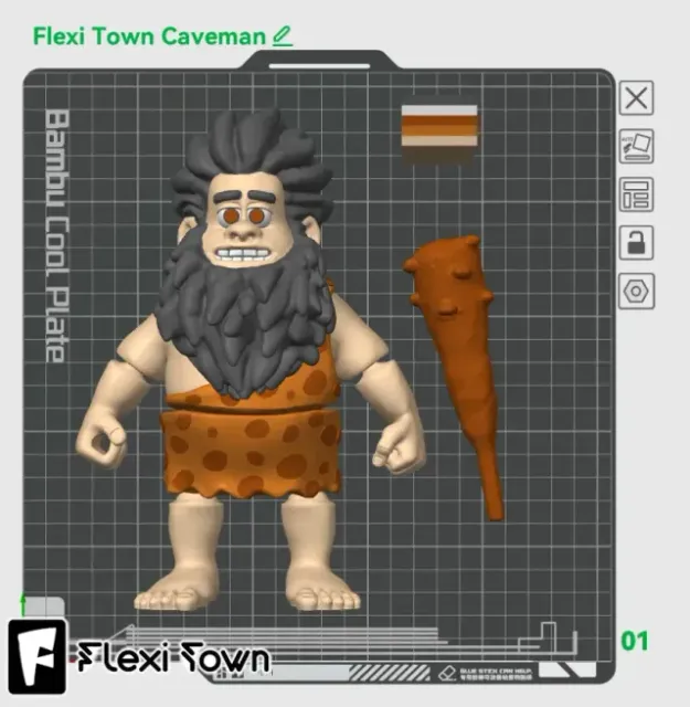 Flexi Print-in-Place Caveman — Image 8 of 9