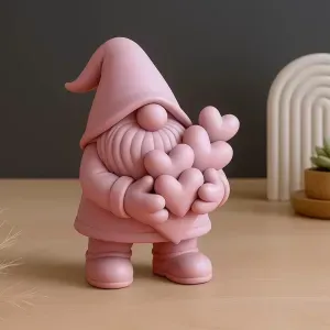 Heart Gnome Figure | Love Themed Valentine's Day Decor