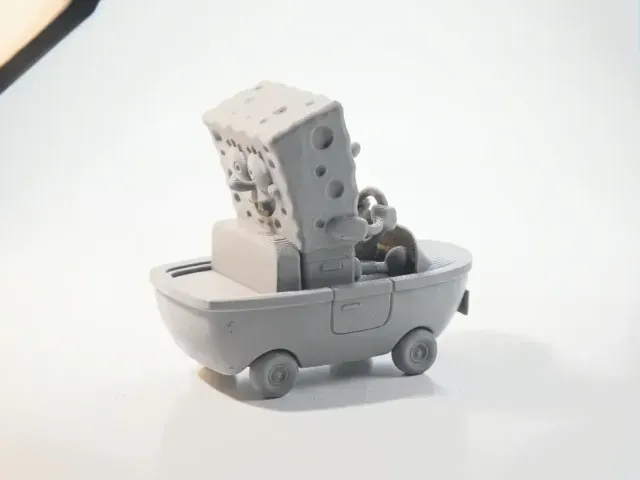 SpongeBob Driving Car Figurine Cartoon 3D Printable — Фото 2 из 4
