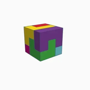 Puzzle Cube with Storage Cage