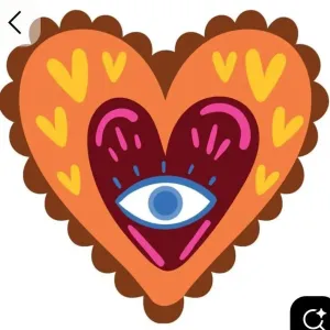 LLavero corazon ojo que ve todo - keychain eye