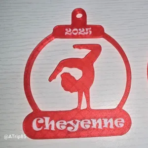 Gymnastics Ornament - Name & Year