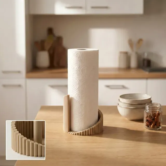 "Forma" ribbed paper towel holder