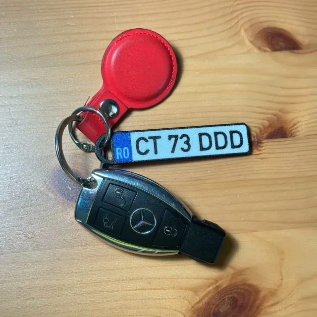 LICENSE PLATE NUMBER KEYCHAIN