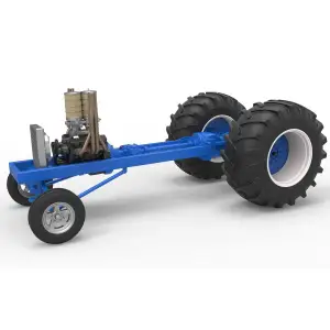Vintage Small block Pulling tractor Base Scale 1:25