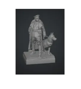 Nazi Officer with a German Shepherd Diorama