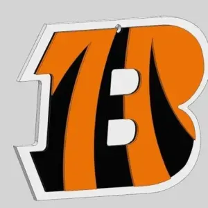 Cincinnati Bengals. Printed in layers to enable color printing