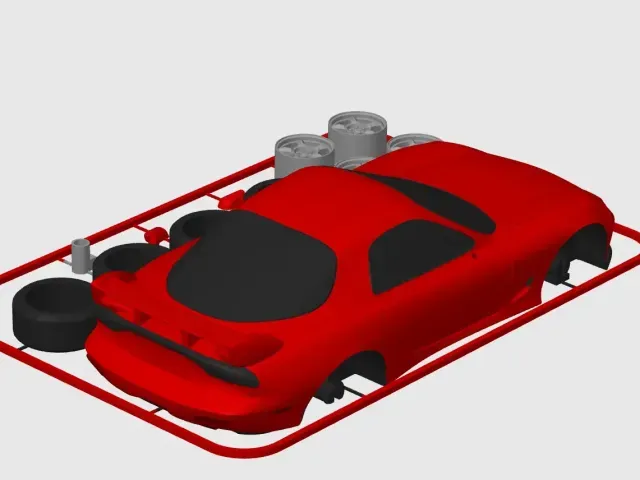 Mazda RX-7 (FD3S) Kit Card (1:24 scale) — Image 4 of 9