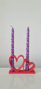 heart-shaped candle holder