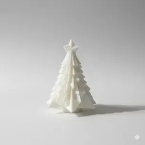 Geometric Christmas Tree with Star – Holiday Decoration