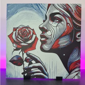 Girl and Rose - Hueforge 200x200