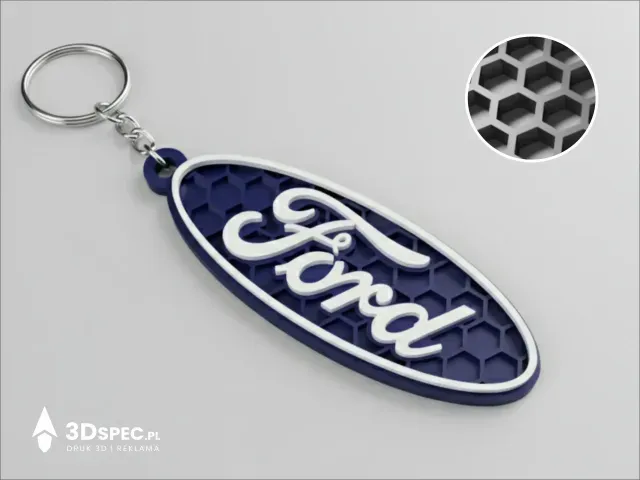 Ford honeycomb logo keychain — Image 3 of 4
