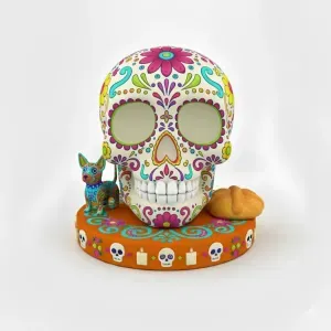 Calaverita de Azúcar Alebrije Perro Día de Muertos