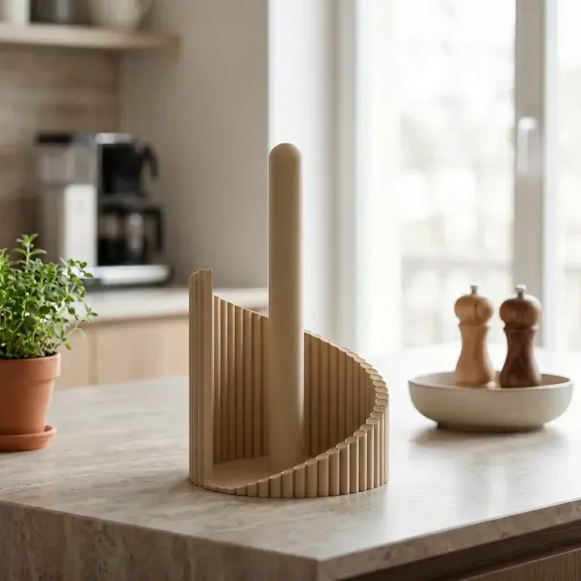 "Forma" ribbed paper towel holder — Image 3 of 5
