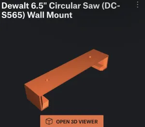 Dewalt 6.5" Circular Saw (DCS565) Wall Mount