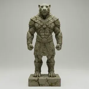Jaguar Warrior Sentinel – Ancient Temple Guardian Diorama
