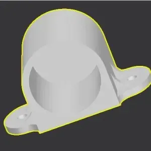 PVC Pipe 20mm End Cap + Pipe Mount
