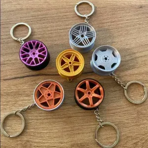 Mini wheel keychains