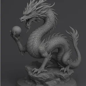 Dragon Playing with a ball