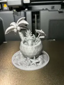 Tropical Pineapple Relaxation Scene-3D Print Model