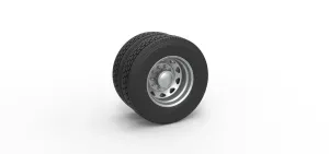 10 Triangular Hole Rear double wheel of semi truck V1 1:25