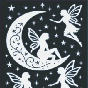 The Moon and the Fairies Wall art