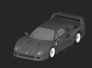 Iconic Ferrari F40 model car