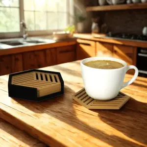 Coaster Set with Holder