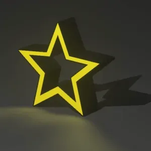 Lightbox Yellow Christmas Star