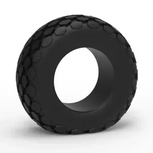Offroad tire 28 deflated Scale 1:25