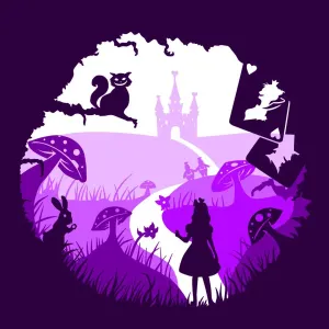 alice in wonderland lightbox (shadow box)