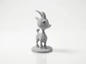 Chibi Goat Figurine Cute Animal 3D Printable
