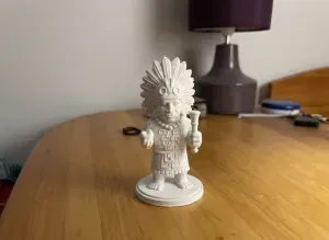 Aztec Warrior Chief Figurine