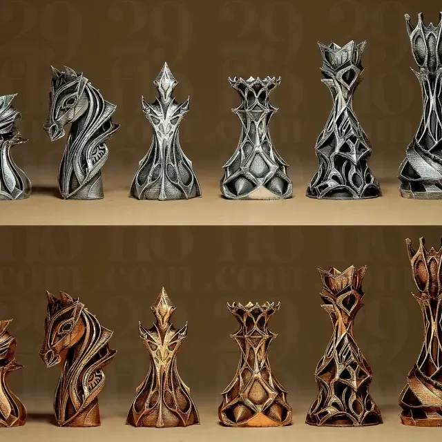Stylized Chess Set