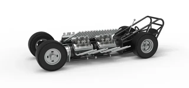 Vintage AWD Dragster Base Version 2 Scale 1:25 — Фото 2 из 9