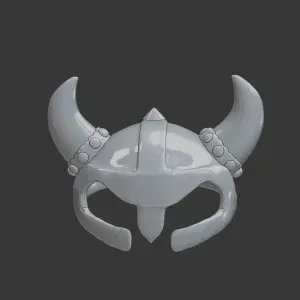Horned Viking Helmet – High-Detail 3D Printable Model