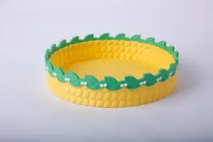 Lemon Leaf Basket Tray - Knitted Summer Decor