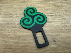 Celtic Triskelion - Seat Belt Buckle Insert /Decorative Plug