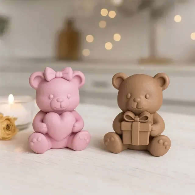 Valentine Teddy Bear Set | 2 pcs Cute Bears with Heart — Image 5 of 9