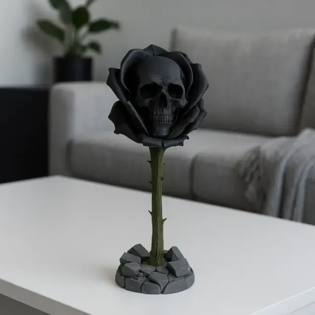 FORBIDDEN ROSE / ROSE WITH SKELETON HEAD ROSE AND STEM — Фото 2 из 7