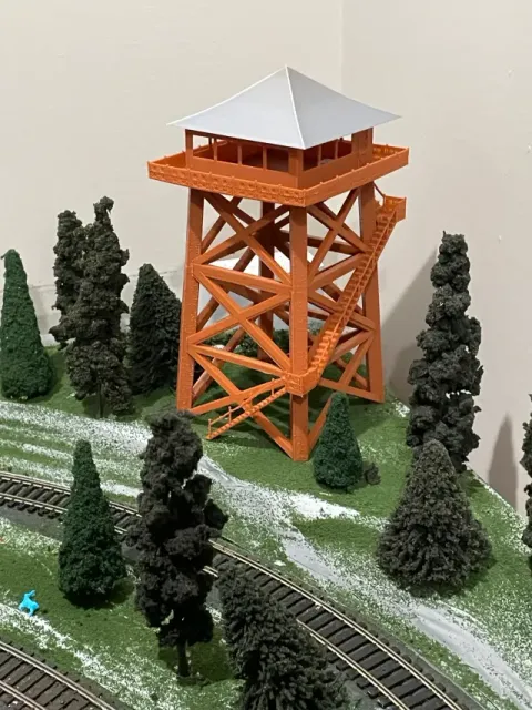 HO Scale (1:87) Fire Watch Tower (45.5 and 60 Feet Versions) — Image 3 of 8