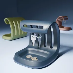 Key Tray with Hook – Key Holder & Coin Dish 🔑