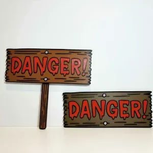 Danger! Halloween sign (2 versions)