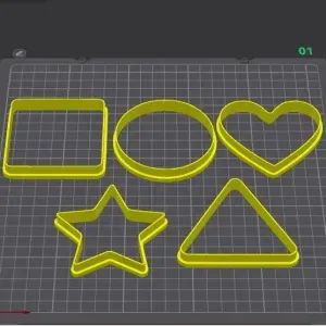 Basic Shapes Cookie Cutter Pack – 3D Printable STL for Bakin
